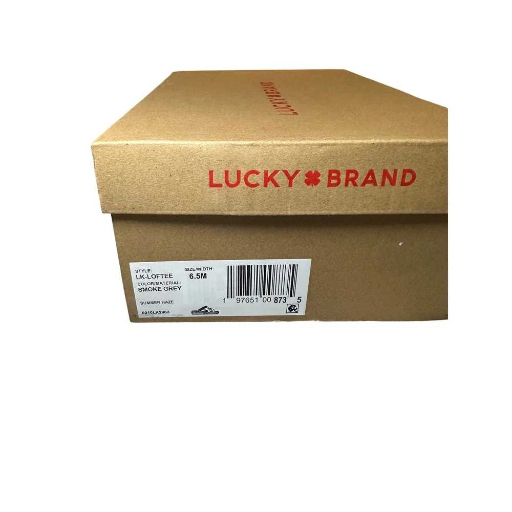 Lucky Brand LK-Loftee Platform Slide Sandals Smoke Grey Women's 6.5M New